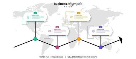 Collection of colorful infographic can be used for workflow layout, diagram, number options, web design. Infographic business concept with options, parts, steps or processes. Vector Eps 10