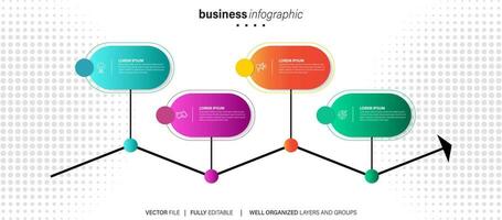 A collection of infographic elements Illustration in a flat style vector