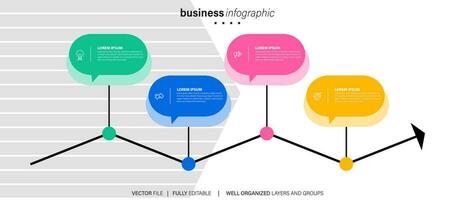 Business data visualization. vector