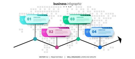 Business data visualization. vector