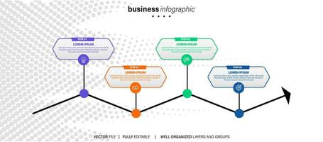 Business data visualization. vector