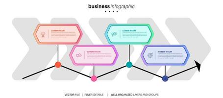 Vector of infographic round templates