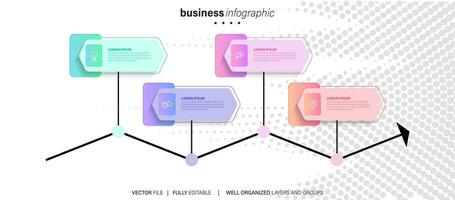 Infographic vector brochure elements for business illustration in modern style.