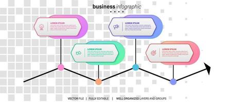 infografia diseño con habla burbuja vector