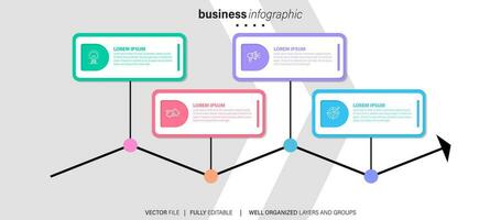 Vector of business infographic template