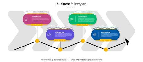Set of infographics elements in modern flat business style vector