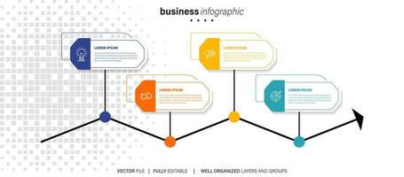 Business information display Process chart Abstract element of the diagram diagram with step, option, section or process Vector business template for presentation Creative concept for infographic