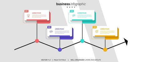 Set of infographics elements in modern flat business style vector
