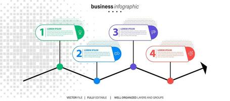 Creative concept for infographic with 4 steps, options, parts or processes. Business data visualization vector