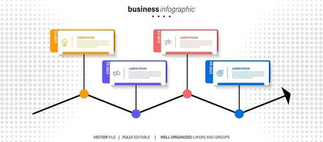 Set of infographics elements in modern flat business style vector