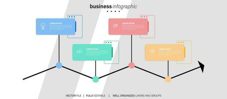 vector infografía plano modelo círculos para cuatro etiqueta, diagrama, grafico, presentación. negocio concepto con 4 4 opciones para contenido, diagrama de flujo, pasos, línea de tiempo, flujo de trabajo, marketing. eps10