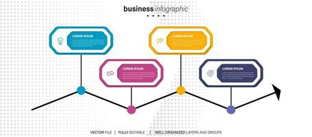 vector infografía plano modelo círculos para cuatro etiqueta, diagrama, grafico, presentación. negocio concepto con 4 4 opciones para contenido, diagrama de flujo, pasos, línea de tiempo, flujo de trabajo, marketing. eps10