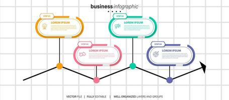 Vector infographic flat template circles for four label, diagram, graph, presentation. Business concept with 4 options. For content, flowchart, steps, timeline, workflow, marketing. EPS10