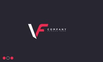 vf alfabeto letras iniciales monograma logo fv, v y f vector