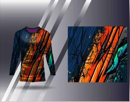 Sports jersey and tshirt template sports design for football racing gaming jersey vector