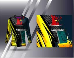 Sports jersey and tshirt template sports design for football racing gaming jersey vector