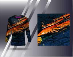 Sports jersey and tshirt template sports design for football racing gaming jersey vector