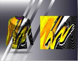 Sports jersey and tshirt template sports design for football racing gaming jersey vector