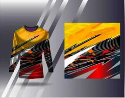 Sports jersey and tshirt template sports design for football racing gaming jersey vector