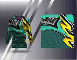 Sports jersey and tshirt template sports design for football racing gaming jersey vector