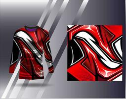 Sports jersey and tshirt template sports design for football racing gaming jersey vector