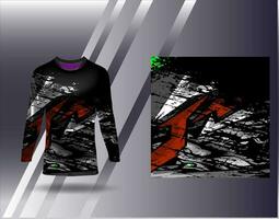 Sports jersey and tshirt template sports design for football racing gaming jersey vector