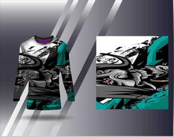 Sports jersey and tshirt template sports design for football racing gaming jersey vector