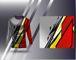 Sports jersey and tshirt template sports design for football racing gaming jersey vector