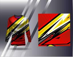 Sports jersey and tshirt template sports design for football racing gaming jersey vector