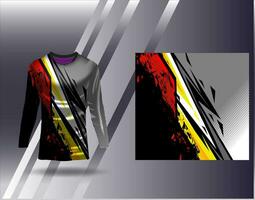 Sports jersey and tshirt template sports design for football racing gaming jersey vector