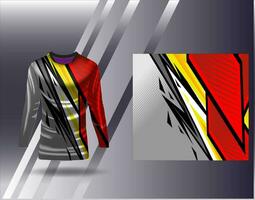 Sports jersey and tshirt template sports design for football racing gaming jersey vector