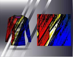 Sports jersey and tshirt template sports design for football racing gaming jersey vector