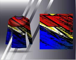 Sports jersey and tshirt template sports design for football racing gaming jersey vector