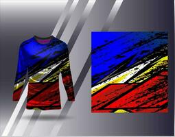 Sports jersey and tshirt template sports design for football racing gaming jersey vector