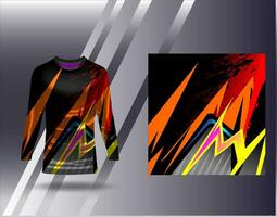 Sports jersey and tshirt template sports design for football racing gaming jersey vector