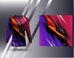 Sports jersey and tshirt template sports design for football racing gaming jersey vector