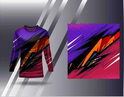 Sports jersey and tshirt template sports design for football racing gaming jersey vector