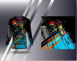 Sports jersey and tshirt template sports design for football racing gaming jersey vector