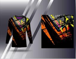 Sports jersey and tshirt template sports design for football racing gaming jersey vector