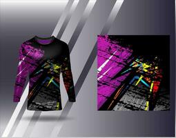 Sports jersey and tshirt template sports design for football racing gaming jersey vector