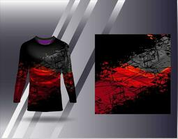 Sports jersey and tshirt template sports design for football racing gaming jersey vector