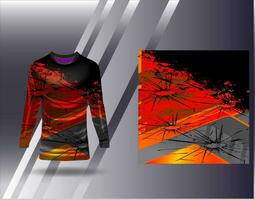 Sports jersey and tshirt template sports design for football racing gaming jersey vector