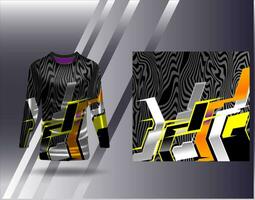 Sports jersey and tshirt template sports design for football racing gaming jersey vector