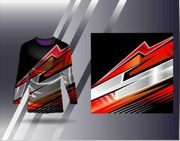 Sports jersey and tshirt template sports design for football racing gaming jersey vector