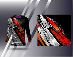 Sports jersey and tshirt template sports design for football racing gaming jersey vector