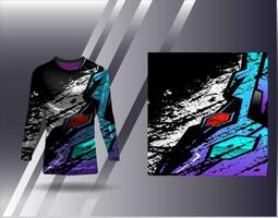 Sports jersey and tshirt template sports design for football racing gaming jersey vector