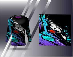 Sports jersey and tshirt template sports design for football racing gaming jersey vector