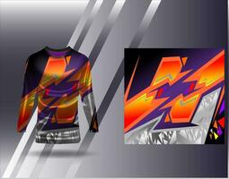 Sports jersey and tshirt template sports design for football racing gaming jersey vector