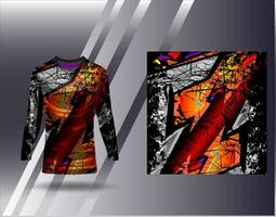 Sports jersey and tshirt template sports design for football racing gaming jersey vector