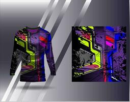 Sports jersey and tshirt template sports design for football racing gaming jersey vector